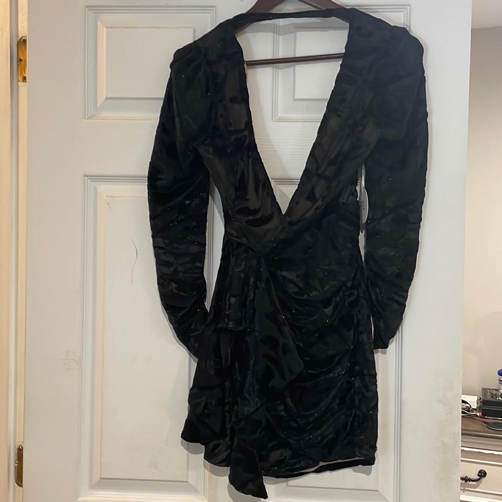 Lowcut black dress